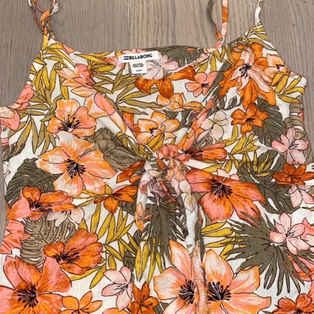 BILLABONG tie front tank top